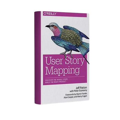 Business book called User Story Mapping: Discover the whole story, build the right product by Jeff Patton 