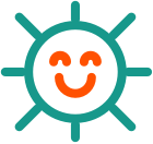Icon of a smiling sun