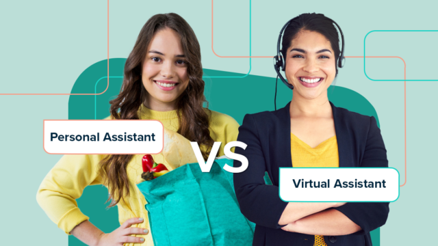 caucasian woman and woman of colour, side by side smiling as a virtual assistant vs personal assistant comparison